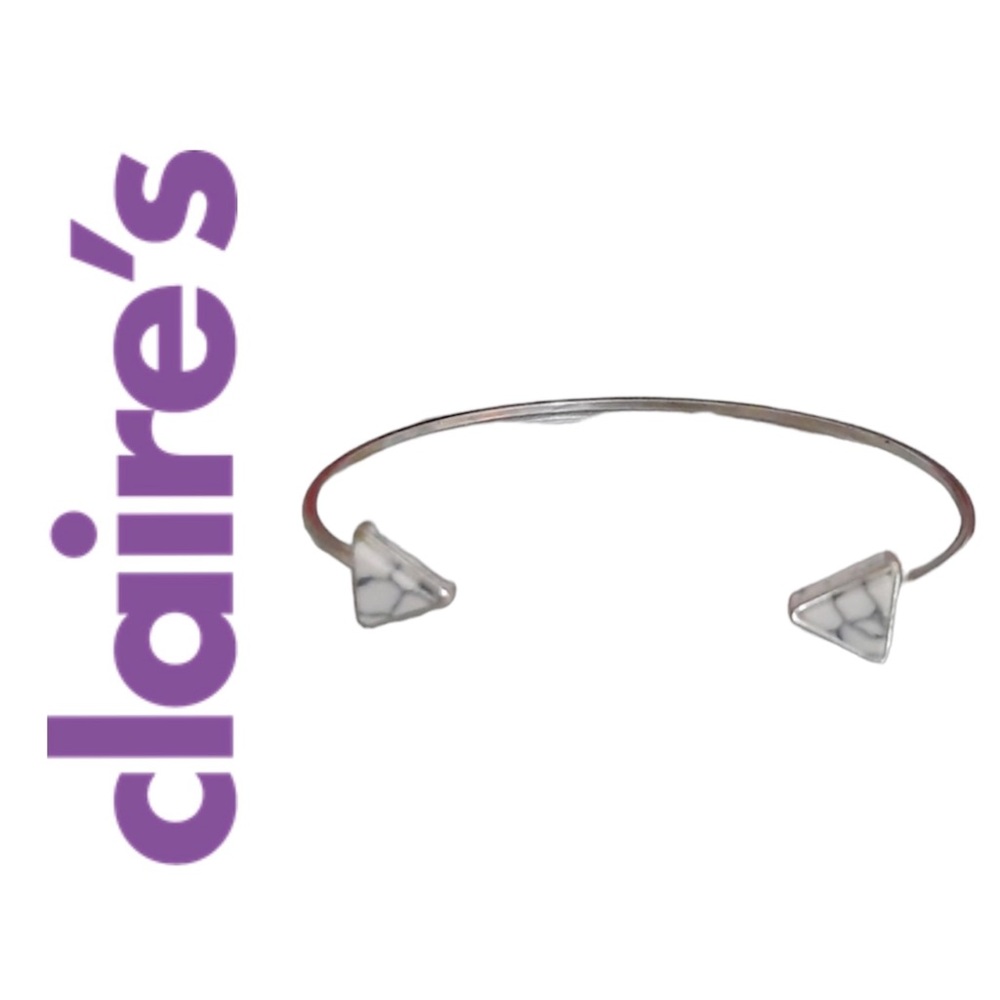 Claire's White & Silver Bracelet